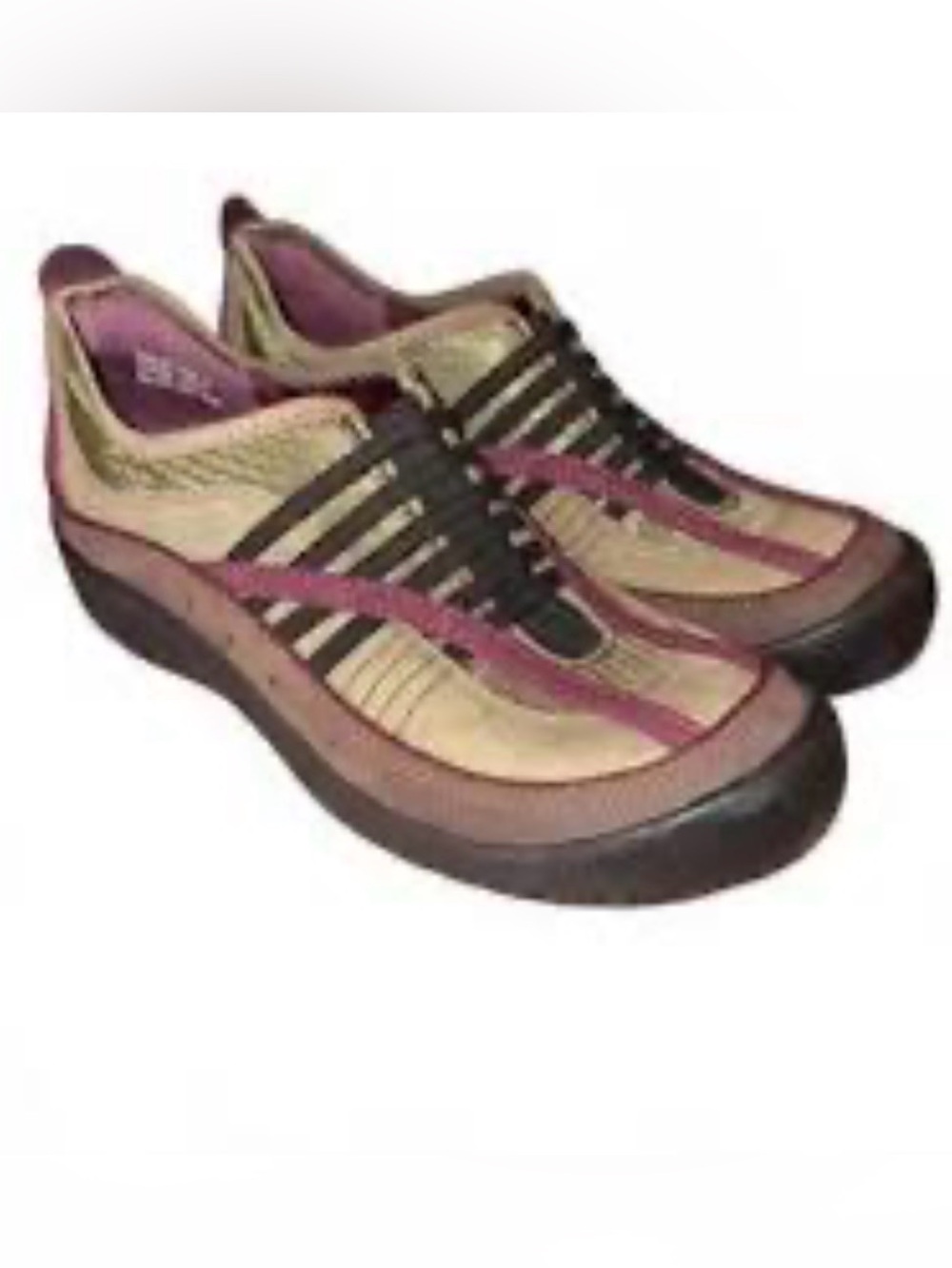 Privo by Clark’s Tequini Beige , Olive and Burgundy Women’s Slip Ons Sz 7.5